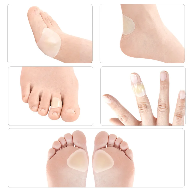 

20Pcs Gel Silicone Shoes Stickers Hydrocolloid Pads Blisters Bunions Corns Calluses Friction Pressure Spots Heel Relief Pain