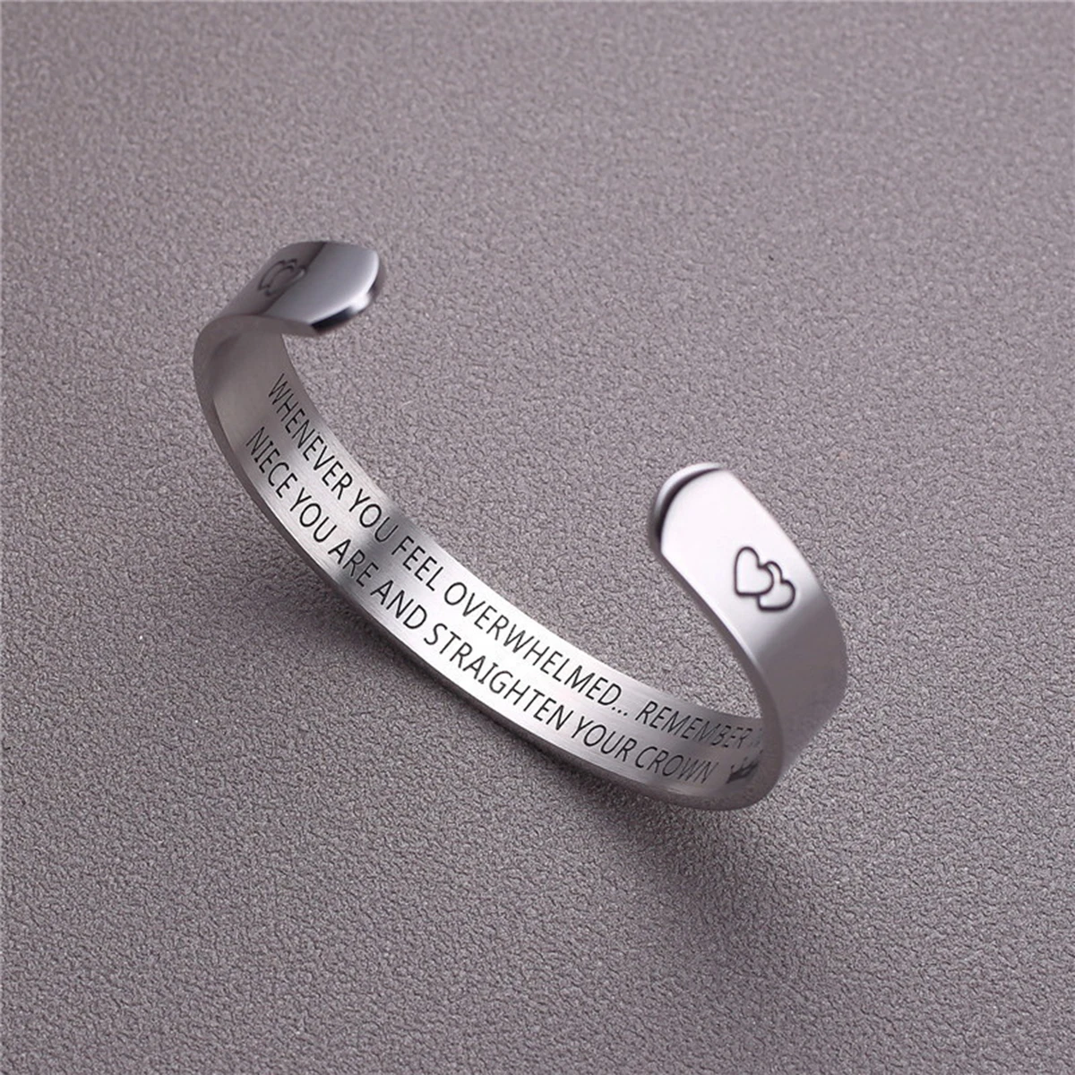 

Bracelet for Women Lettering Ladies Gifts Fashion Engraved Bangle Miss The