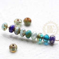 DIY Supply-10 Pieces Czech Aged Glass Rondelle Spacer Beads - Varies Colors - 5x3mm (NVA-18)