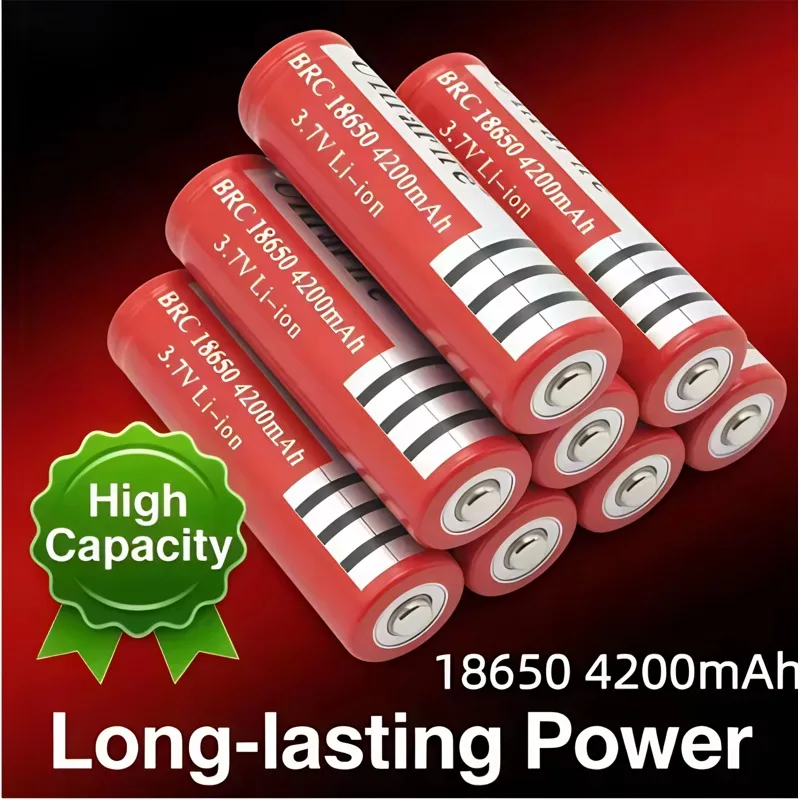 

3.7V 4200mAh Rechargeable 18650 Lithium Battery For Led Flashlight Strong Light Torch Litio Bateria Recargable Long Lasting Safe