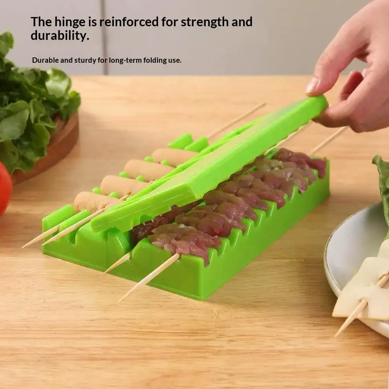 【Beautiful】Food Grade Plastic Kebab Skewer Maker Quick EasyUse Time Saving For Barbecue Grilling Party For Home Outdoor Grilling