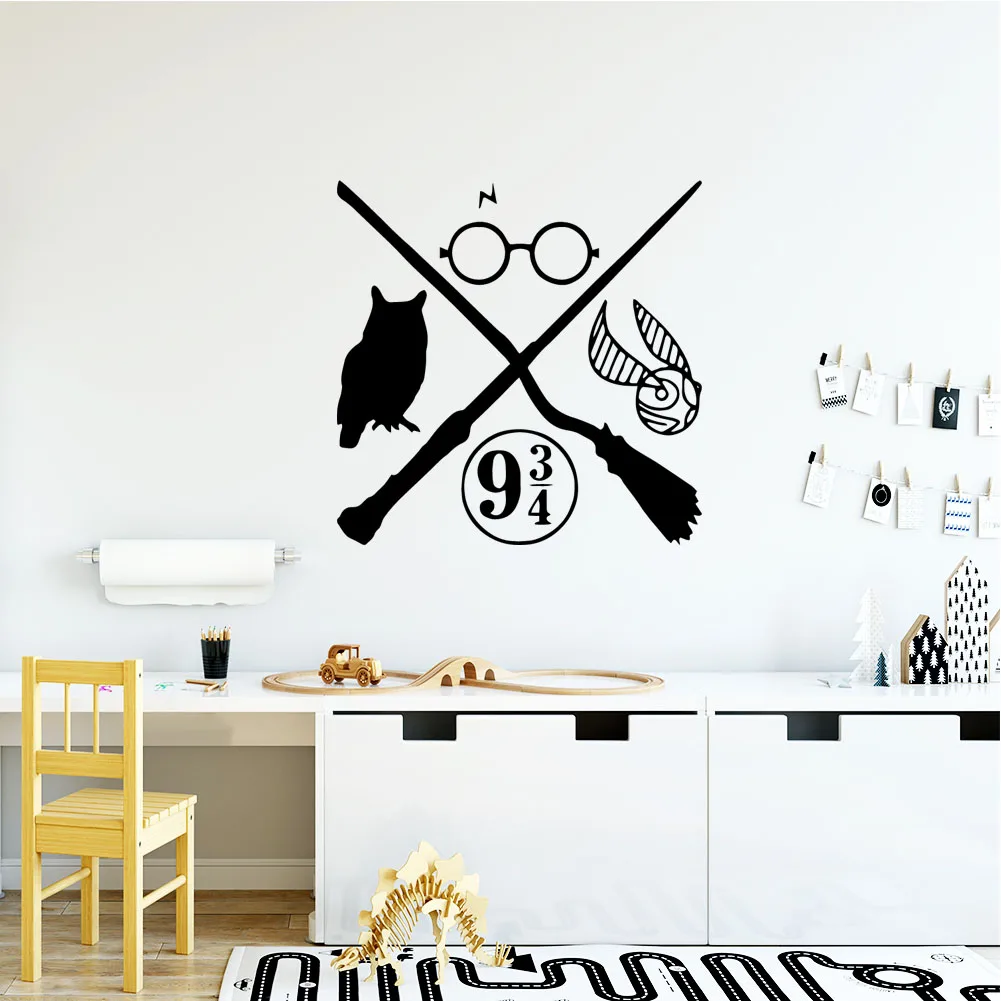 Magic Harry Sticker For Wall Decor Vinyl Wallpaper Home Decor Muggles Waterproof Wall Decal