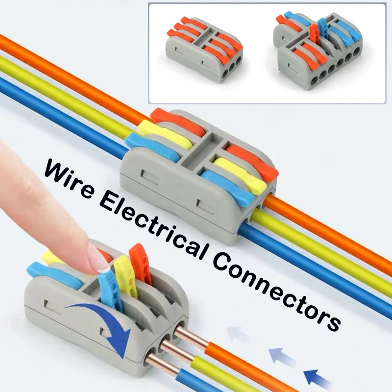 

10/30/50 Quick Electrical Connectors Universal Compact Push-in Conductor SPL Splitter Wiring Cable Connector Butt Terminal Block