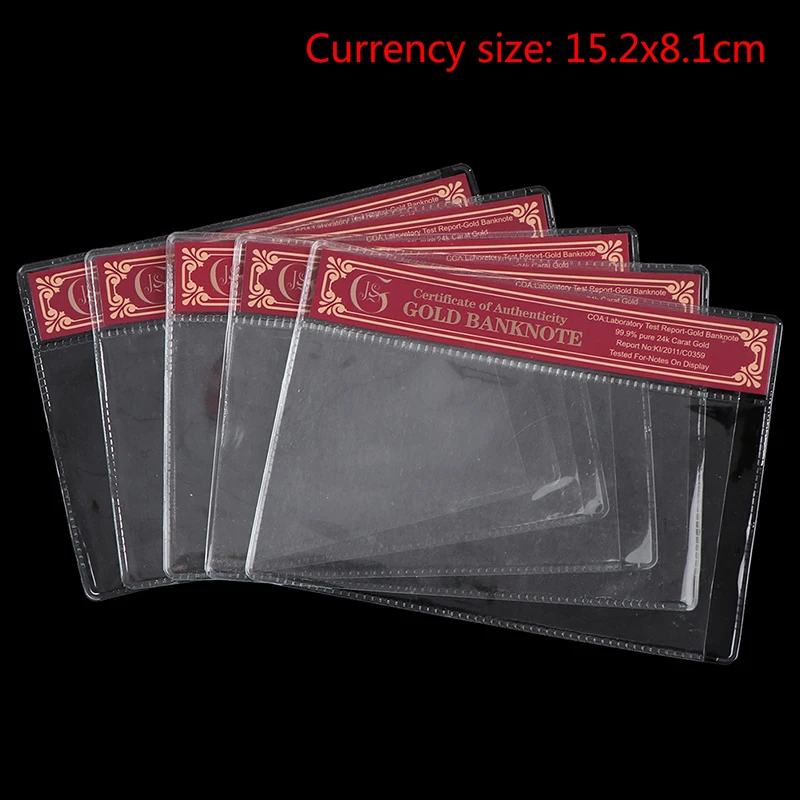 【BA】 1Pc COA Normal Gold Banknote New Product Gold Foil Banknote In PVC Plastic Frame