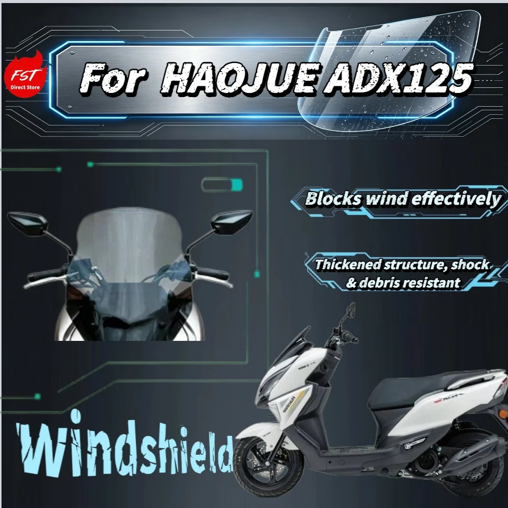 For Haojue ADX125 Modified Windshield Raised Front Windscreen Rain Deflector Accessories