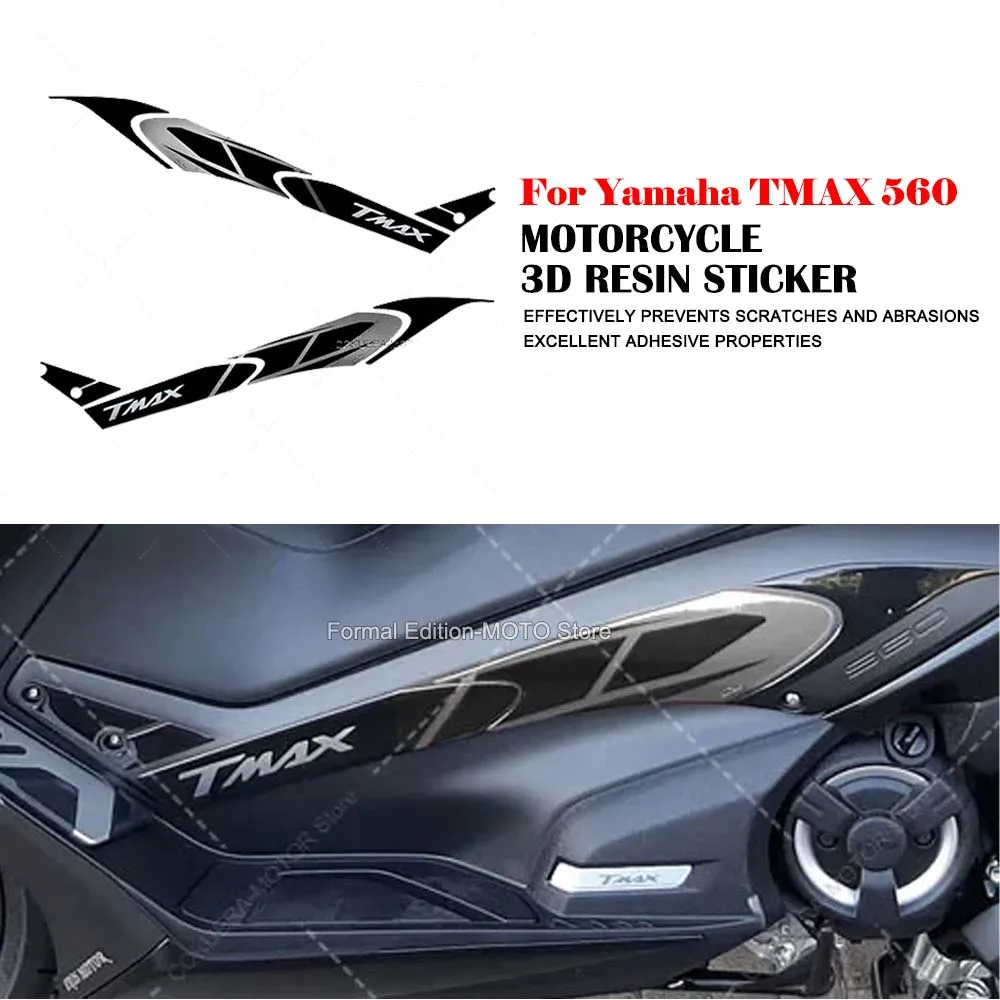 

For Yamaha TMAX 560 2022 3D Epoxy Resin Protection Sticker Kit Waterproof Scratch Resistant Motorcycle Boomerang Side Stickers