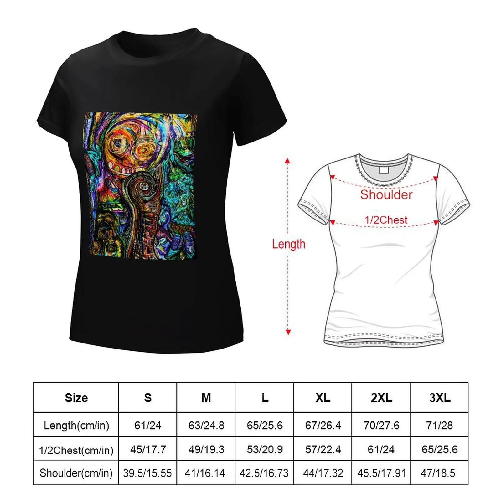 Traces of Faces T-Shirt funny animal print shirt for girls female shirts graphic tees rock and roll t shirts for Women