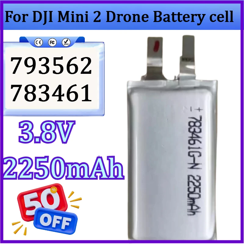 

New 783461 793562 3.85V 2250mAh Li-Polymer Replacement Battery cell for DJI Mini 2 High Quality Drone Battery cell