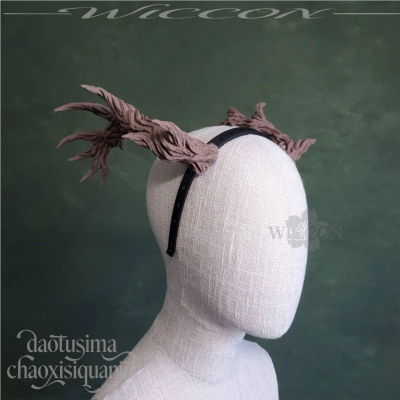 

BG3 Twisted Thorny Horns 3D PLA Headwear Horror Style Furry Headband Cosplay Props For Halloween Roleplay