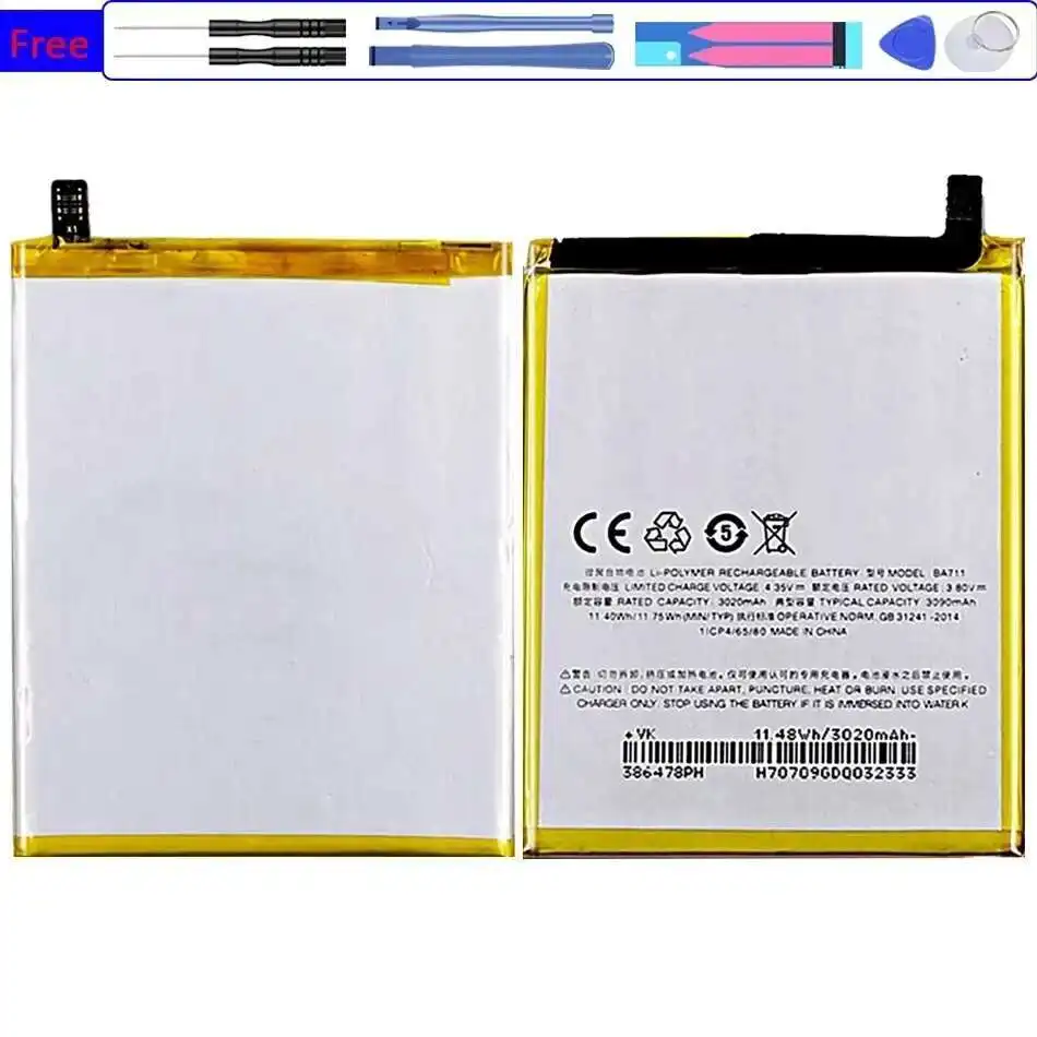 

3020mAh For Meizu M6 M6 Mini M6Mini BA711 Mobile Phone Battery Fast Charging