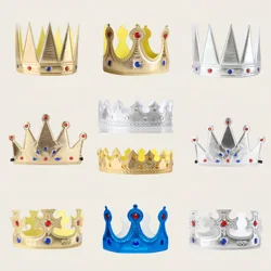 Children Adult Birthday Party Crown Hats Girl Queen Hat Boys Kids Party Hats Party Crown Accessories King Crown Decorations