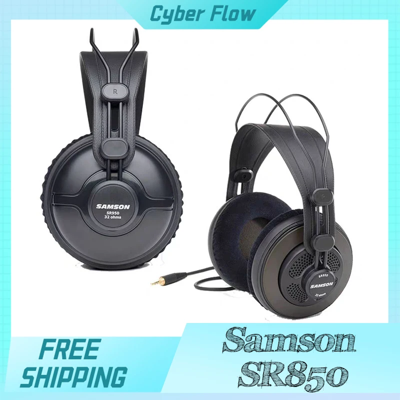 Samson SR850 Headphone Reference Monitor Dynamic Headset Semi-open Design For Recording Monitoring Music Game Playing Gift