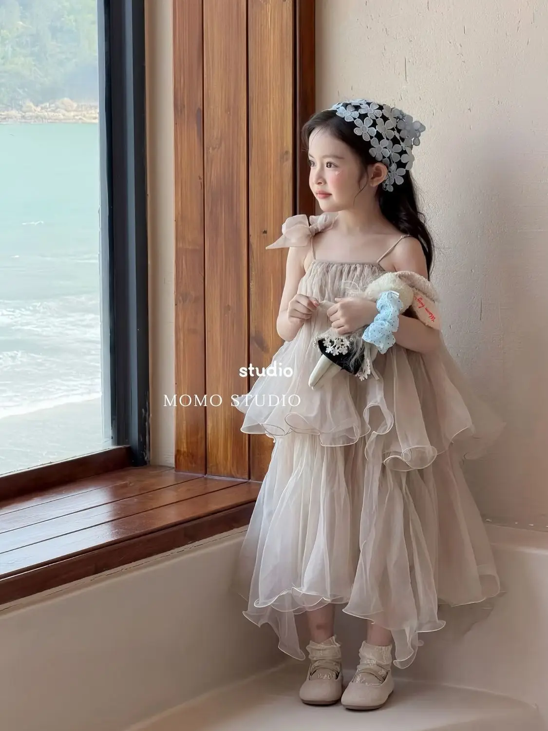 

Baby Girls Summer Sweet Suspenders Princess Gauze Elegance Ball Gown Lace Cake Dress Birthday Wedding Party Eid Childen Clothes