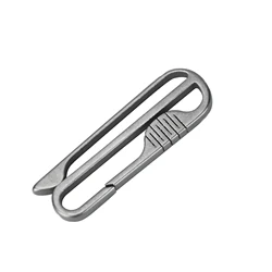 Super fine TC4 Ti Solid titanium quick release detachable belt clip keychains Key ring Hook DIY FOB EDC housewarming gift