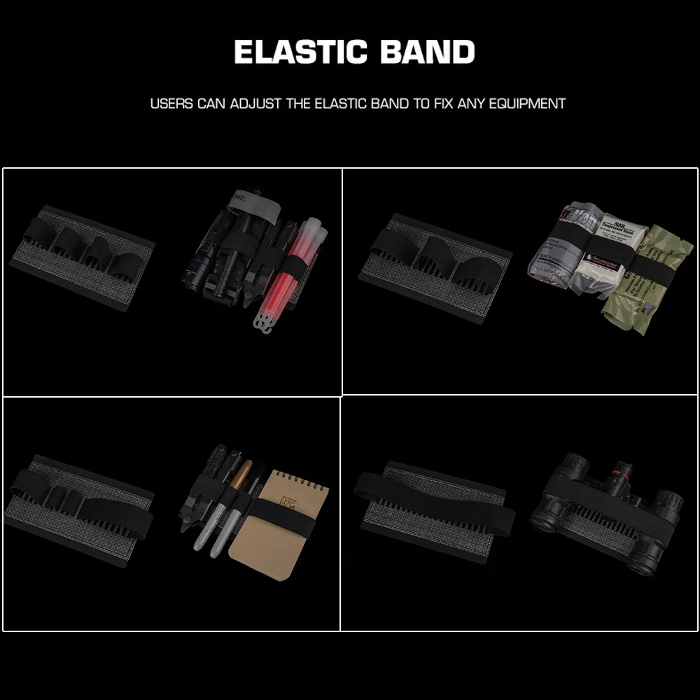 Tactical Multi-Purpose Plate Magic Fastener Nylon Buckle Storage Holster for Shotgun Mag Bag Flashlight Pen Organizer Adjustable