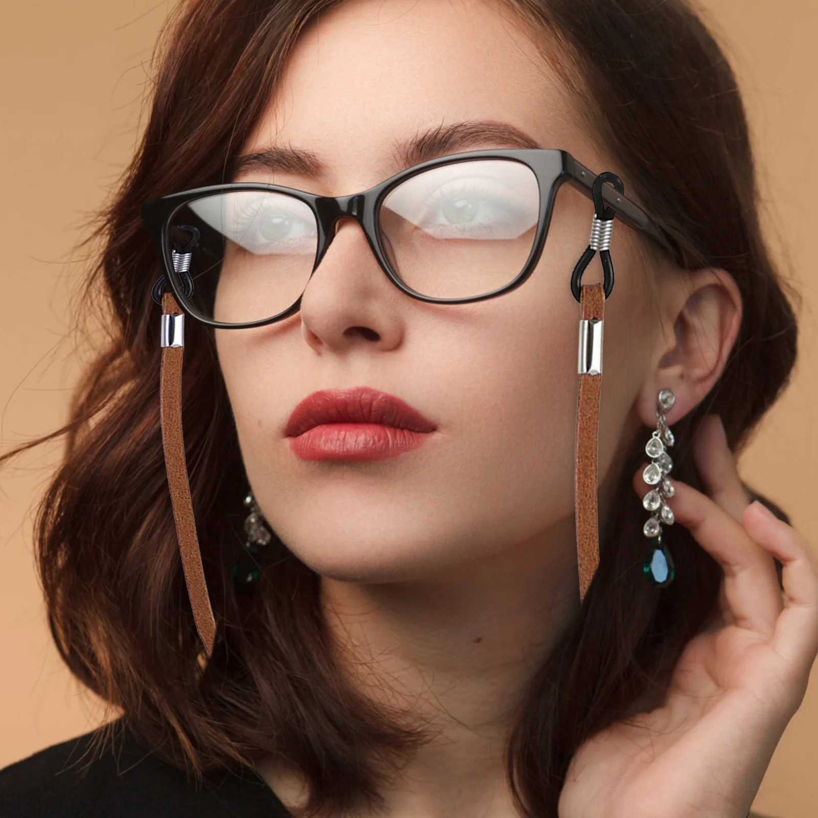 6 uds. De cuerda antipérdida para gafas, soporte para gafas, correa, cordón, gafas de sol deportivas, cadena de ante para novia