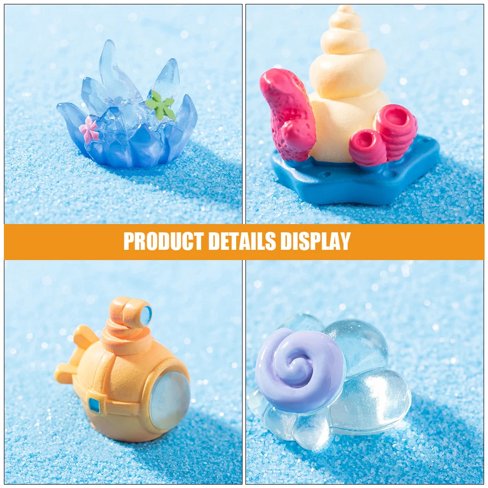

35 Pcs Coral Micro Landscape Decoration Reef Miniature Resin Ocean Animal Figure Fairy Garden Figurine