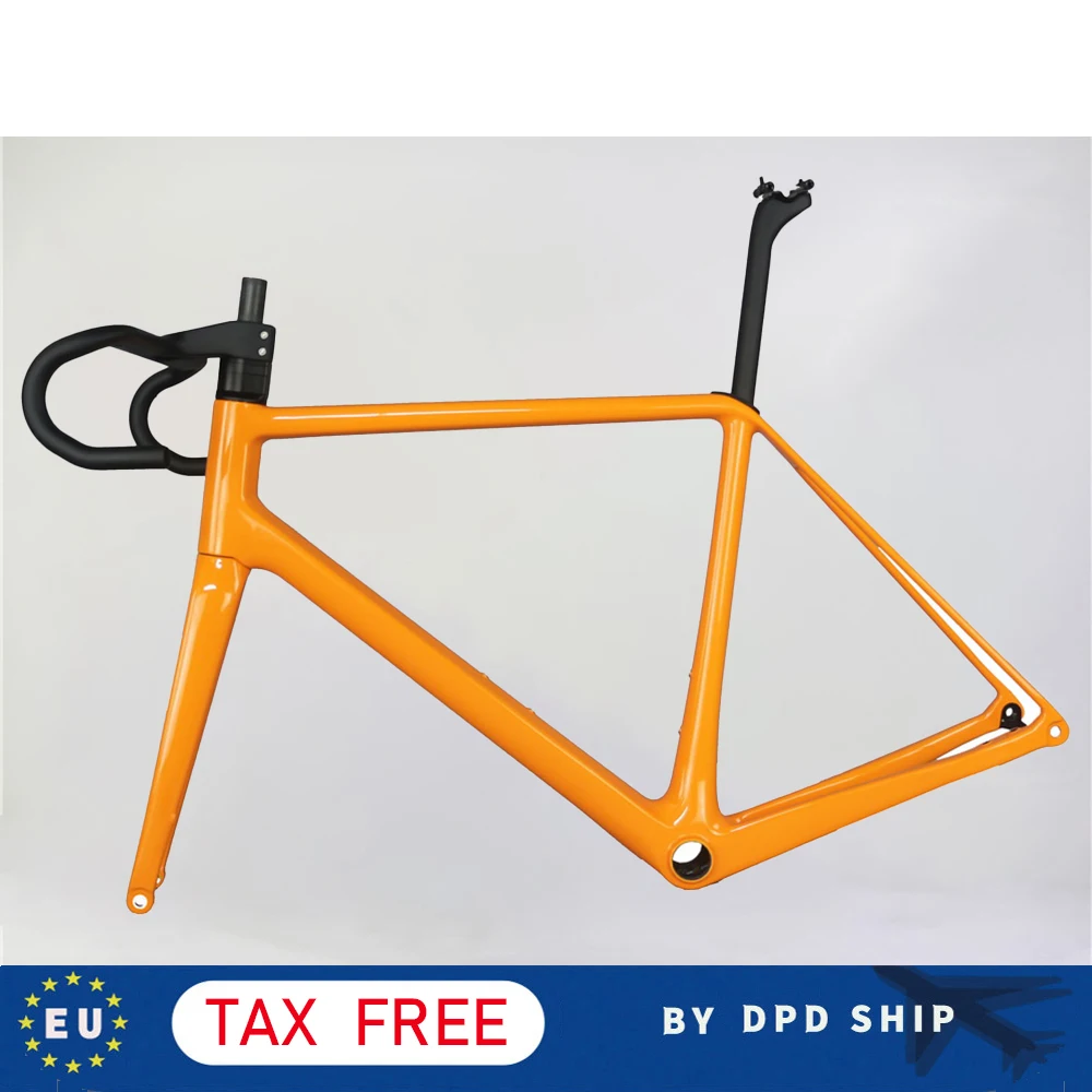

NEW Carbon Frame Light Weight Carbon T1000 Road Disc Bike Frame Bicycles Full Internal Cables ER068