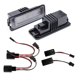 LED License Plate Light No Error For Porsche Boxster Cayenne Cayman 997 911 Carrera for Skoda Superb 4D 2008~