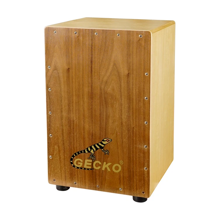 GECKO CL50S Cajon Drum Classic Latin Cajon Musical Percussion Instrument Steel String Natural Walnut Wood Maple Cajon Box Drum