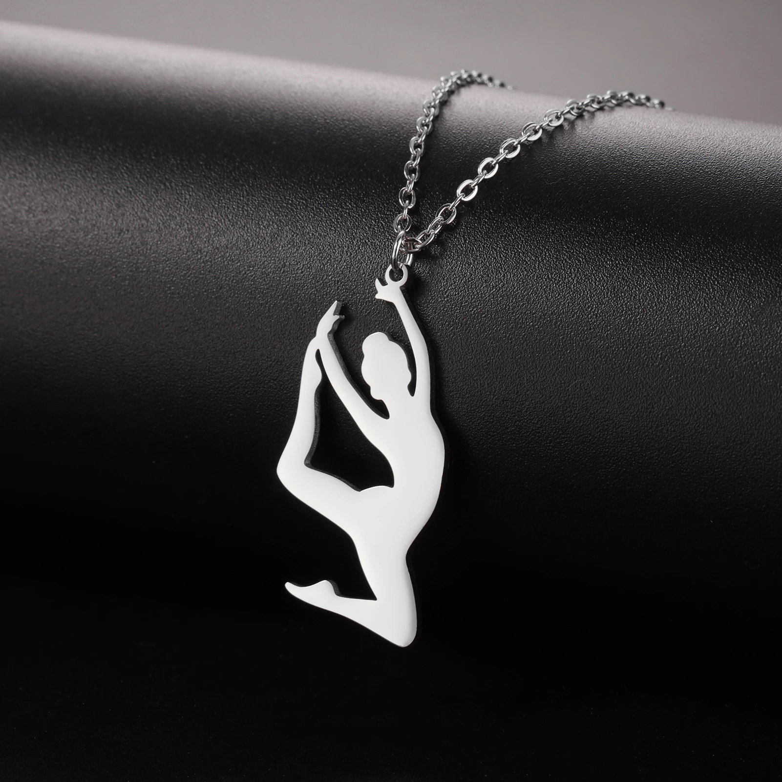 COOLTIME Halskette mit Anhänger für rhythmische Gymnastik, Edelstahl, Trend-Turnerin, Sport-Tänzerin-Halskette, Schmuck, Geschenk für Frauen – Detail 29