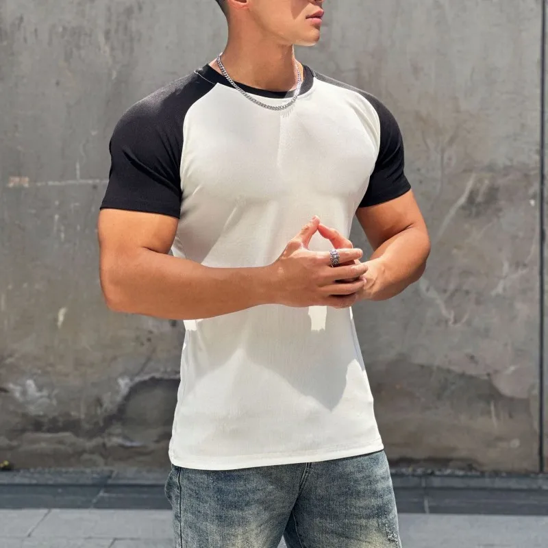 2024 New Men Running Tight T-shirt Compression Quick Dry T Shirt Male Gym Fitness Bodybuilding Jogging Tees Tops Odzież męska