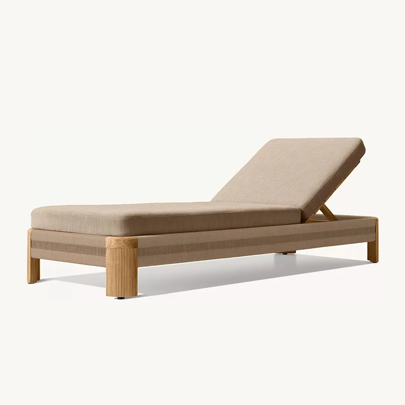 

Комплект шезлонгов и кушеток Sun Beach Lounge из тикового дерева с веревочным плетением для сада, бассейна, парка, зоны у бассейна, пляжа