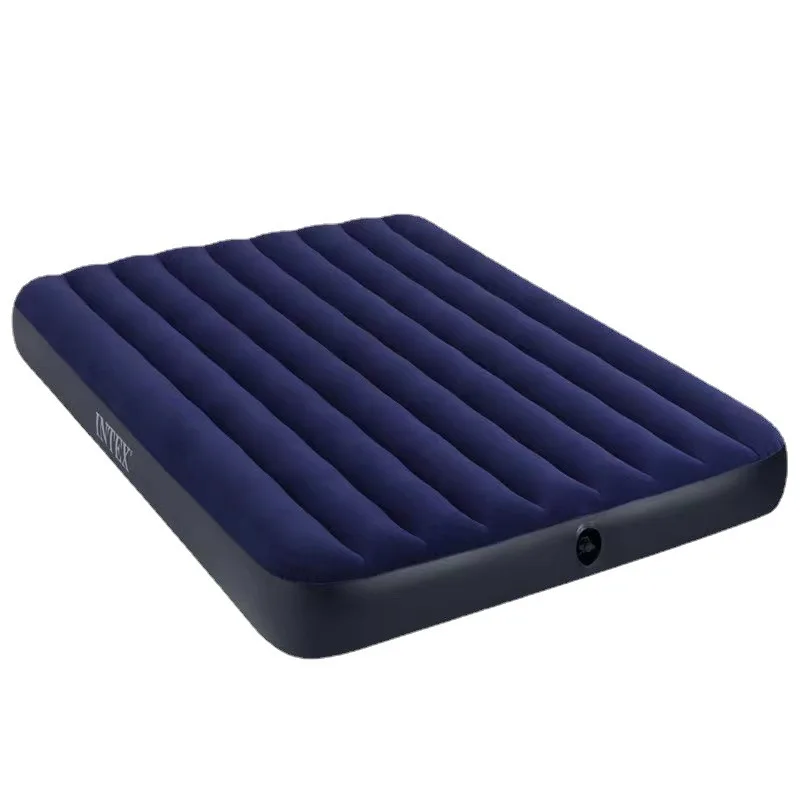 Matelas gonflable pliant bleu, lit à air, simple, double, grande taille, épais, domestique, extérieur, pratique