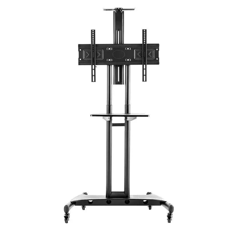 Mobile TV Cart with Wheels, Height Adjustable Rolling TV Stand for 32-75 Inch Screen, Conference Whiteboard Trolley