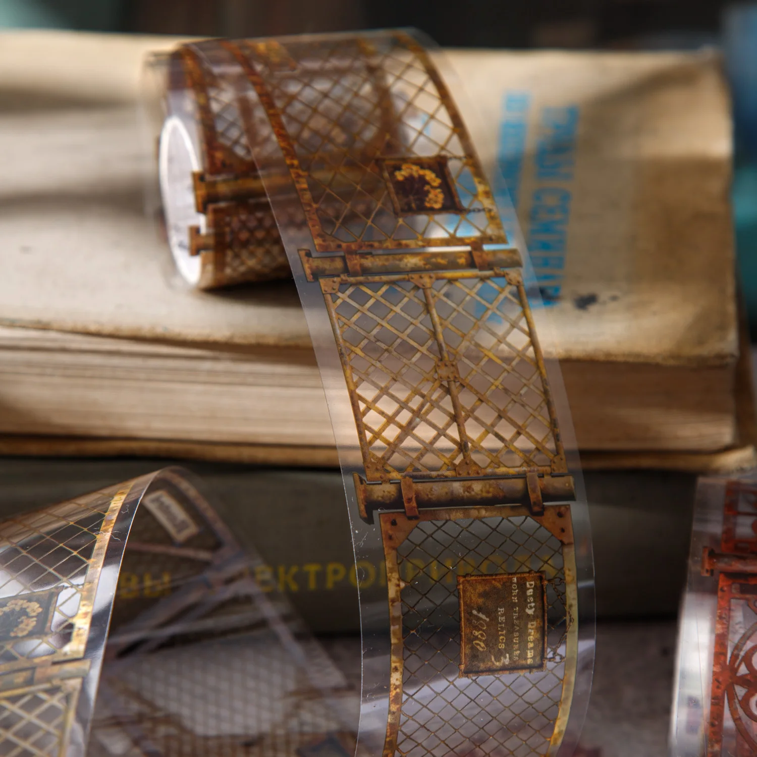 3 لفات السيد ورقة خمر سياج PET الشريط مجموعة نجا سياج مجلة الرجعية نمط خلفية الكولاج مذكرات المواد الديكور