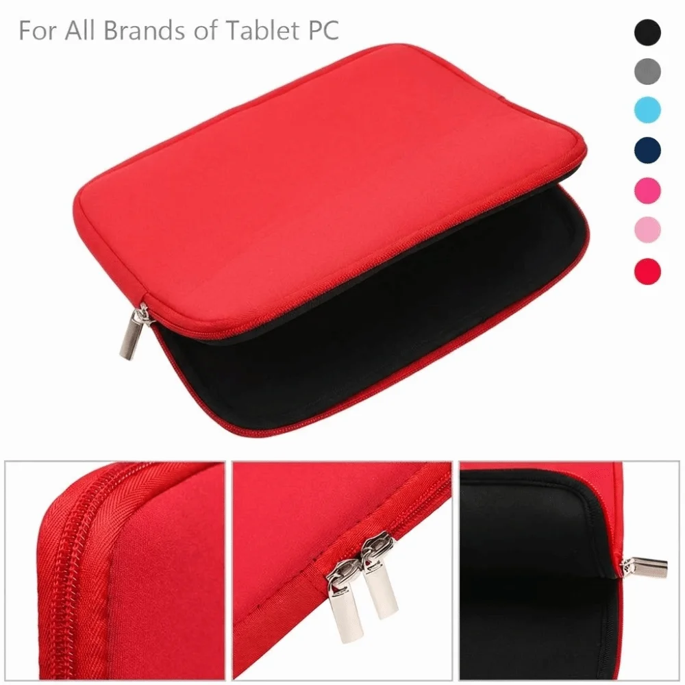 New Soft Universal Colorful Cover Sleeve Case Protective Pouch Tablet Bag For Samsung Galaxy Tab Huawei MediaPad