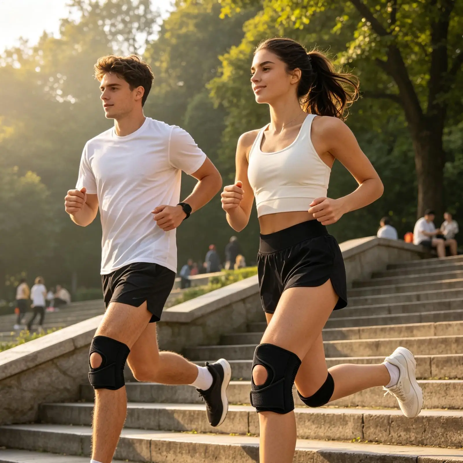 Knee Compression Brace Adjustable Patella Compression Wrap Support Breathable Knee Brace For Weightlifting Running Basketball