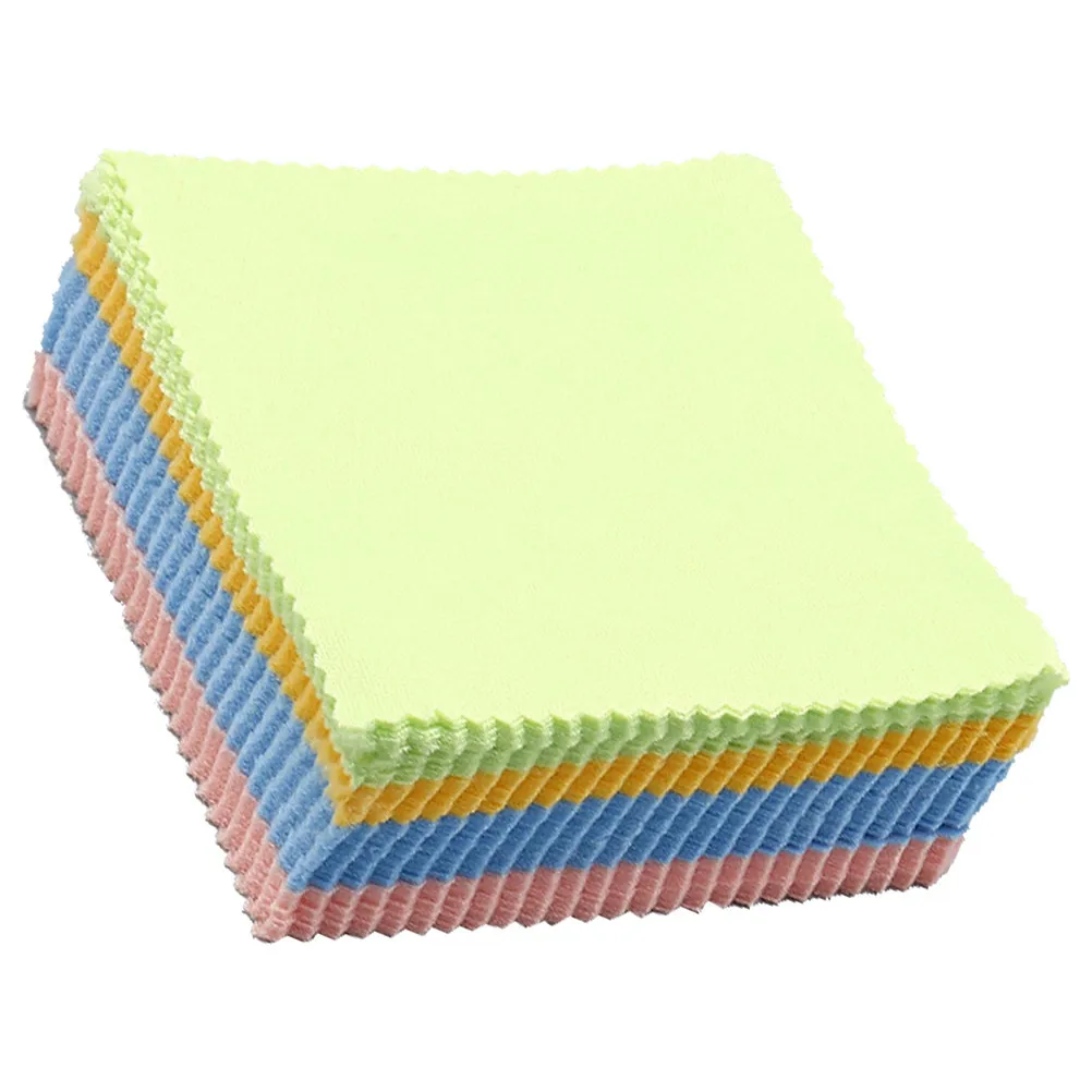 100Pcs Gentle Lens Cleaning Cloths for Eyeglasses Supple Microfiber Wipes Safe on Screens Camera Lenses Tablets Laptops Small