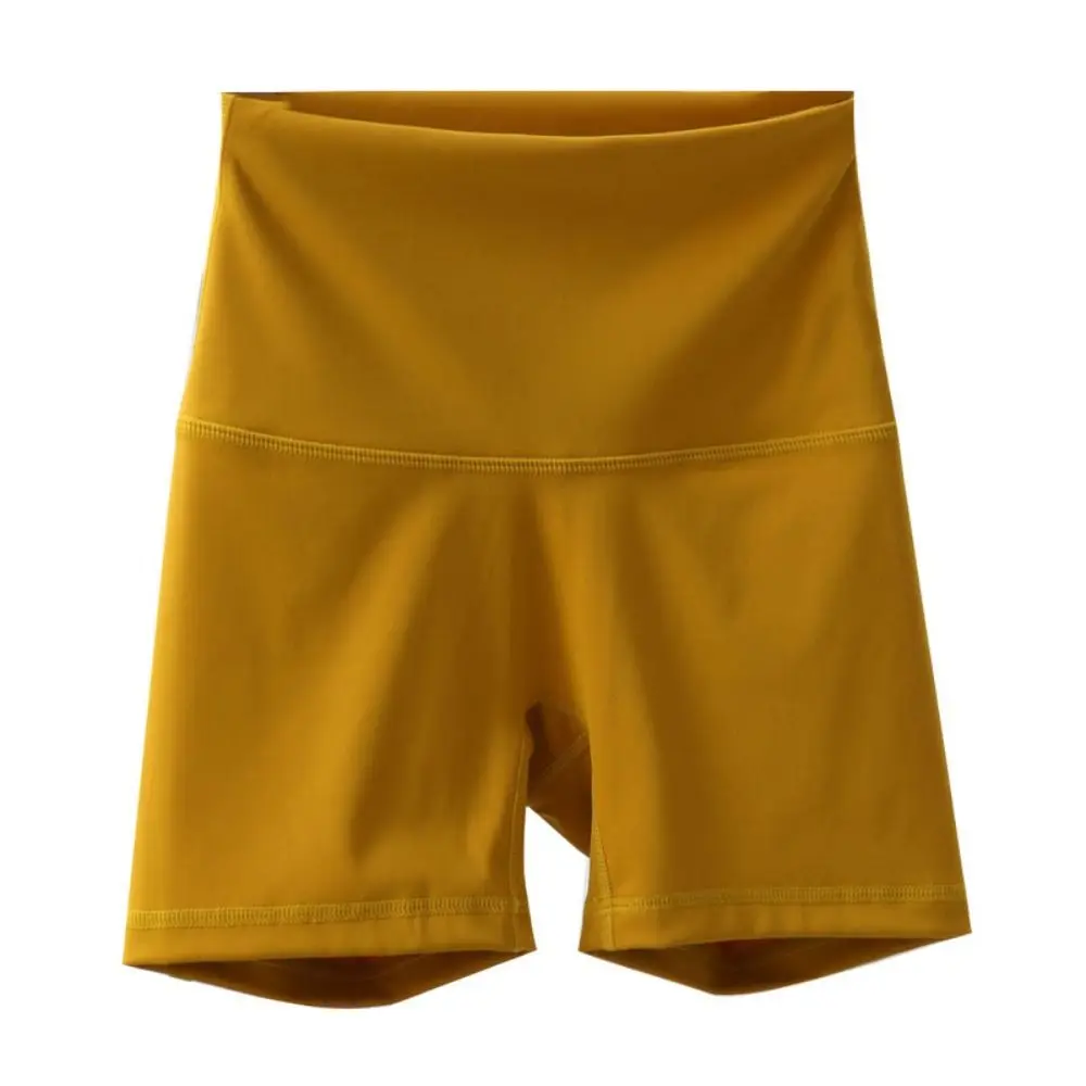 High Elastic Nylon Sports Shorts Compression Fit Quick-Dry Stretch Yoga Shorts 3-Inch Length Butt-Lifting Design Running Shorts