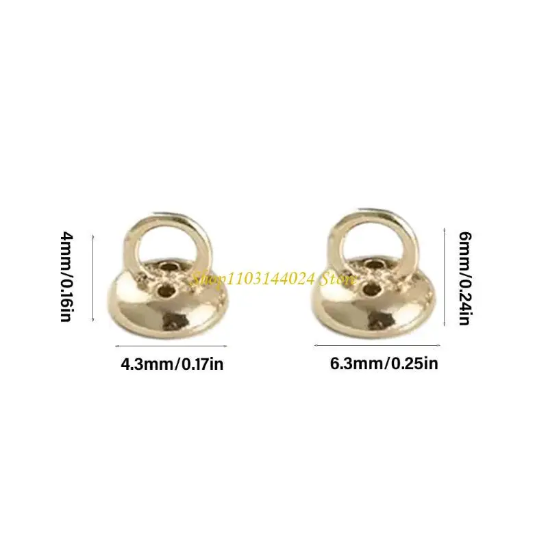 N5KE Fashionable Pearls Bead End Clasps Jewelry Findings Pearls End Connector Alloy for Earrings and Accessory Crafting
