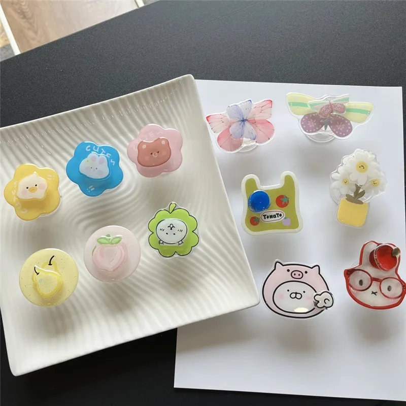 

Animals Fruits Flower Rotate Mobile Phone Stand Holder Fold Tok Support For IPhone 16 15 Xiaomi Phone Accessories Stand Holder