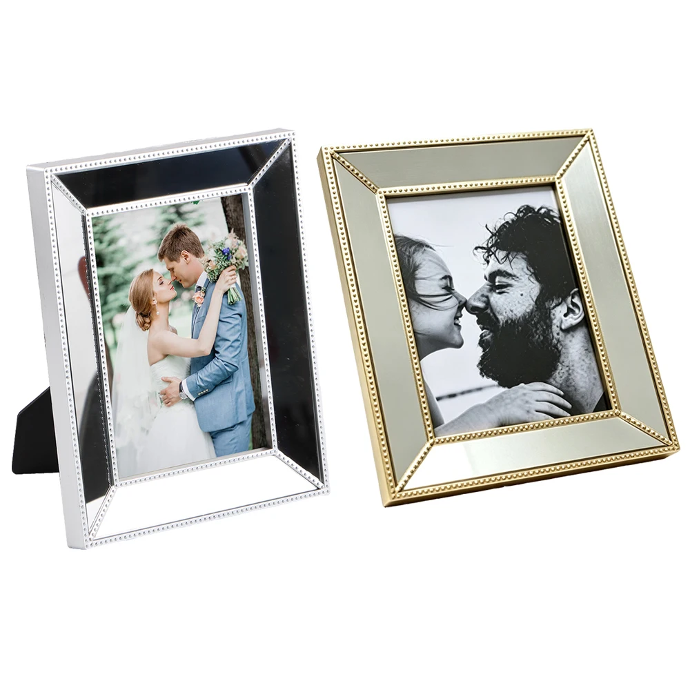 Mirror Surface Photo Frame 5x7 Inch Picture Decorative Mirror Frame for Living Room Bedroom Home Decoration Poster Frames