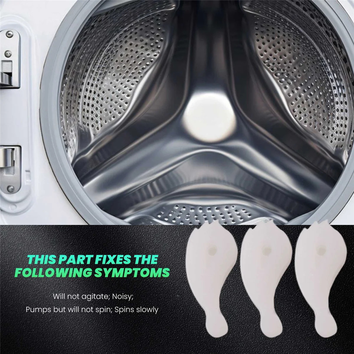 Substituição Washer Agitator Dogs, Substitui Arruelas, Substitui 285612 285770, Ajuste exato para Whirlpool e Kenmore, 80040, 12 Pack