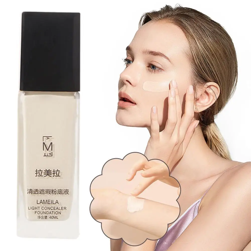 1pcs Liquid Foundation Naturally Covers Flaws Without Foundation Blemishes Powder Face Plain Conceal Transparent Sticking C P5B9