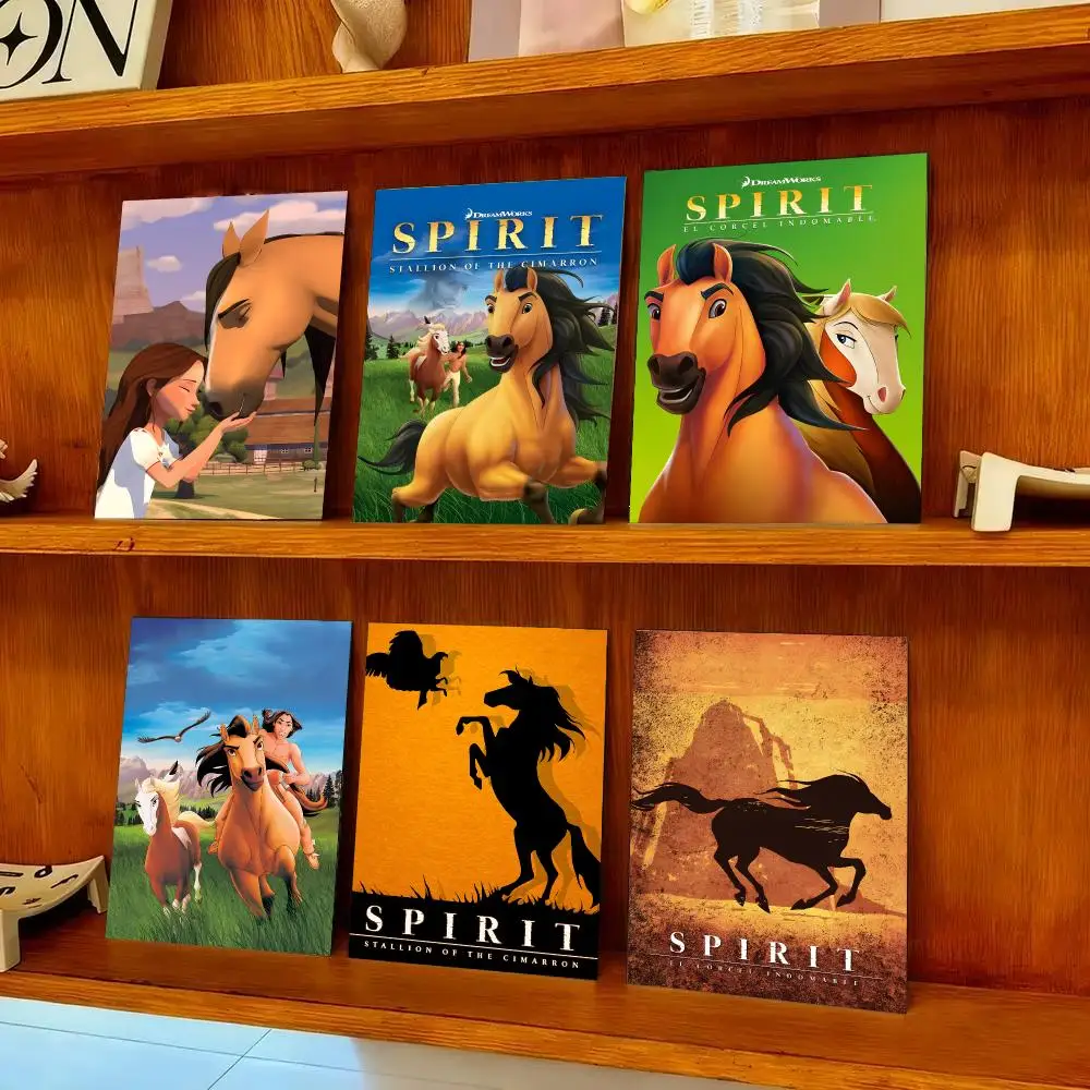 S-Spirit Stallion Of The Cimarron Poster HD Art Sticky Wall Waterproof Home Bedroom Bar Aesthetic Decoration Perfect Room Decor