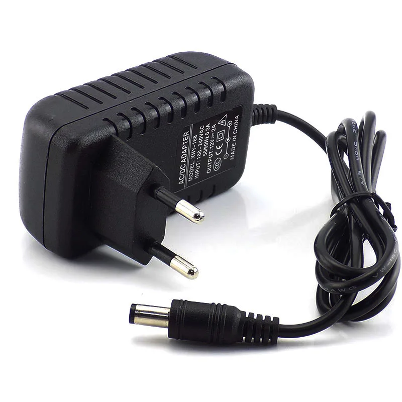 12V 2A 2000mA US EU Plug 100-240V AC to DC Power Adapter Supply Charger Charging adapter for LED Strip Lamp Switch