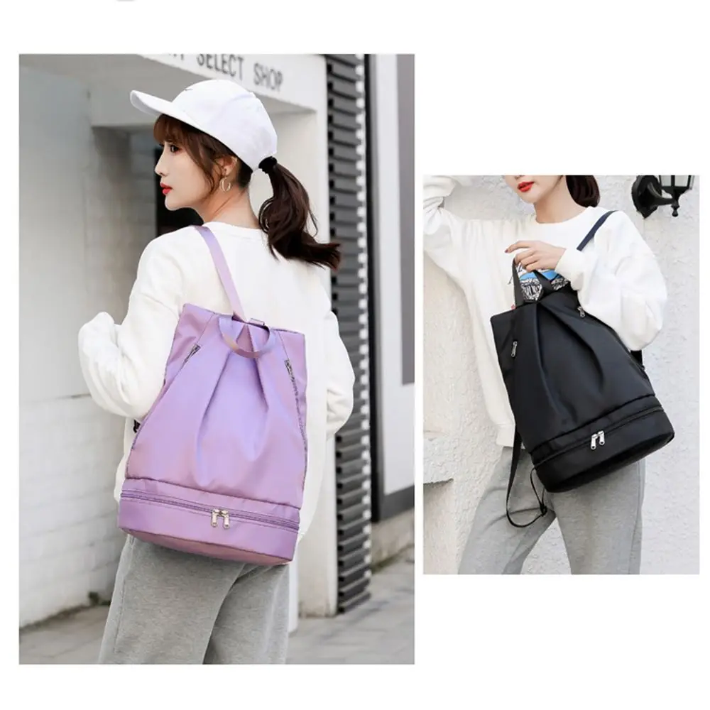 Water Wet Dry Separation Fitness Bag Waterproof Large Capacity Travel Handbag Foldable Portable Sports Shoulder Tote Climbing