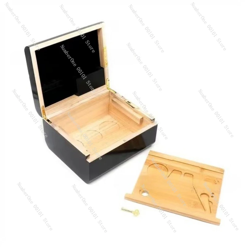 Premium Bamboo Storage Chest with Movable Pallet, Large Capacity Organizer Box, Portable Storage Container, Home Decor