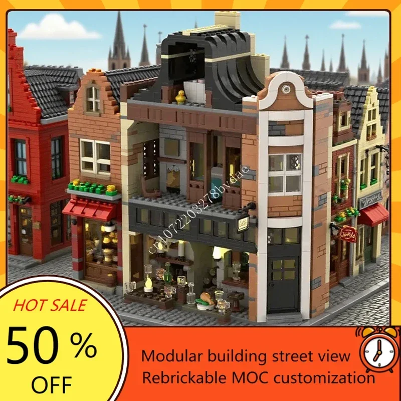 

1388PCS Leaky Cauldron Modular MOC Custom Street View Model Creative Architecture DIY Assembly Educational Puzzle Toy Gift