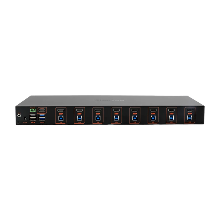 8 Port HDMI KVM Switch Rack Mount 4K60HZ Support Auto-scan EDID USB 3.0 Hotkey IP RS232 Control Server KVM