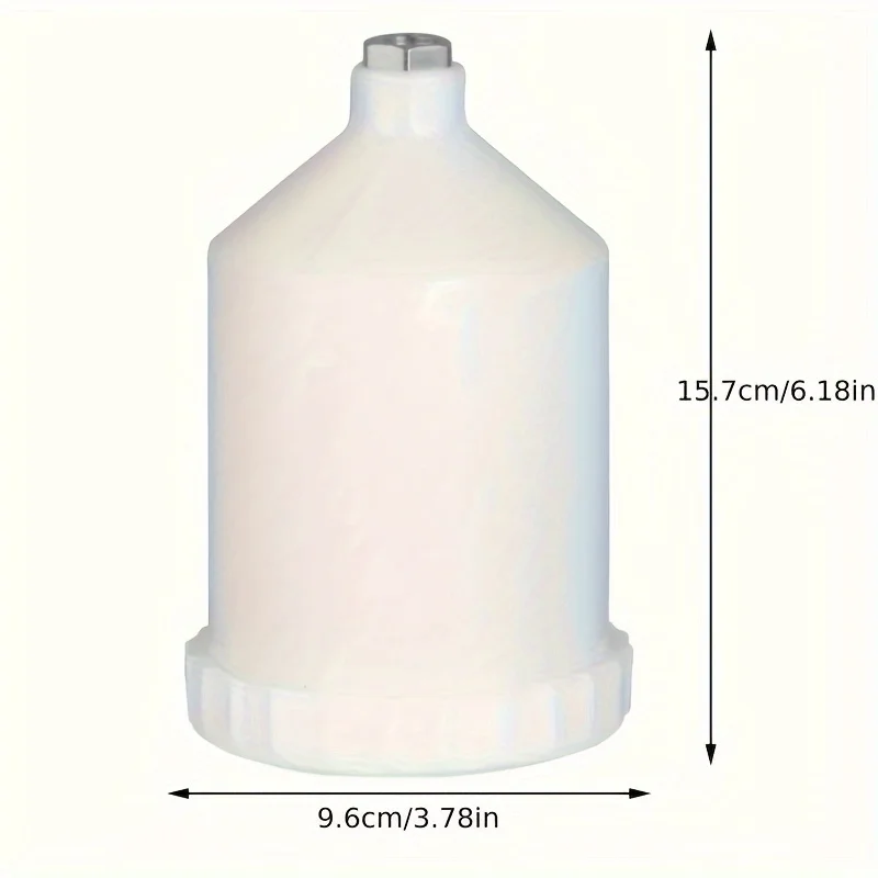 600cc Large Internal Thread Spray Bottle 16*1.5 Internal Thread on The Spout for 2008, H-827 and Other Topcoat Spray Guns