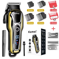 Kemei KM-1990 Professional Hair Clipper Rechargeable Trimmer Men Electric Cutter Hair Cutting Machine LCD Cordless Beard Trimmer