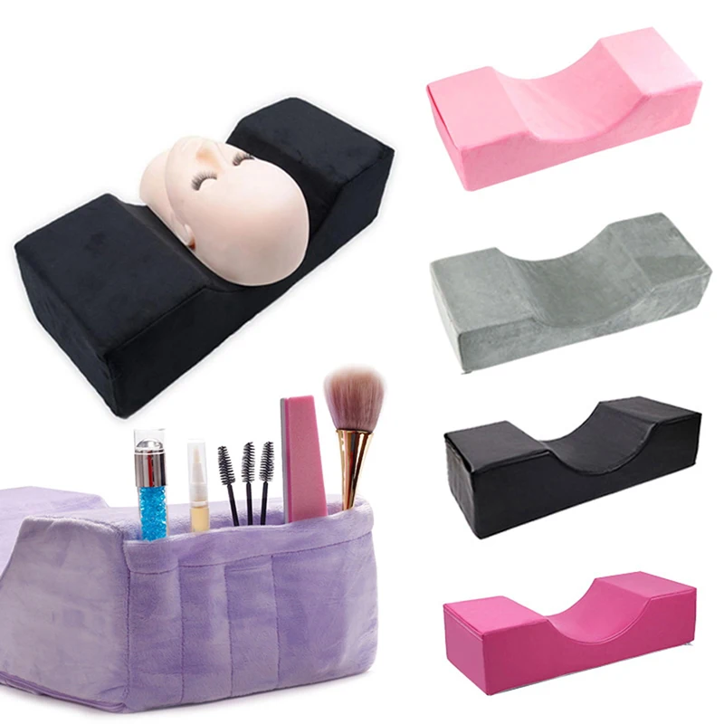 Almohada profesional para pestañas, soporte para el cuello, injerto suave, esponja de memoria, almohada de extensión de pestañas, salón de maquillaje