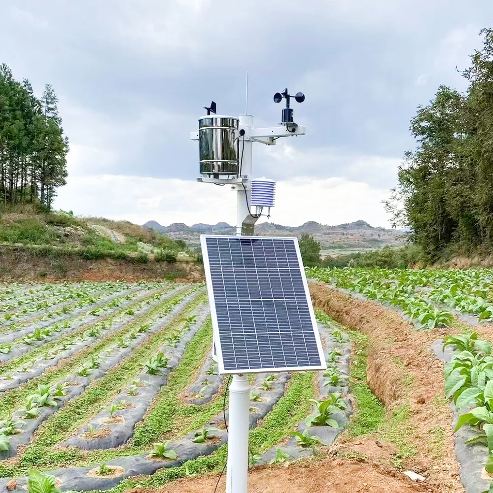 Hunan Rika Electronic Tech Co., Ltd. Rk900-01 ترايبود AWS 14 في 1 محطة الطقس الزراعية الأوتوماتيكية مع مستشعر قياس المطر #5