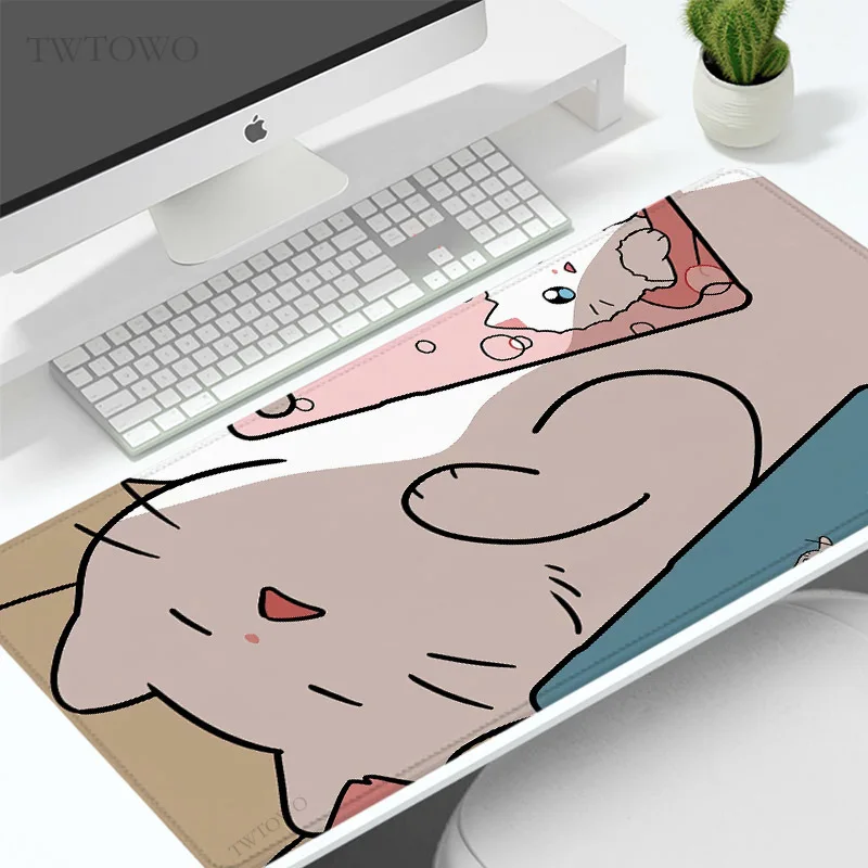 Mouse Pad Gaming Cute Kawaii Cat XL Home HD New Custom Mousepad XXL Mouse Mat Natural Rubber Carpet Soft PC Mouse Mats